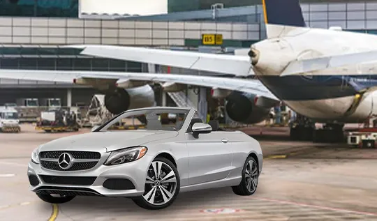 Convertible Mercedes Car for Airport Pickup & Drop